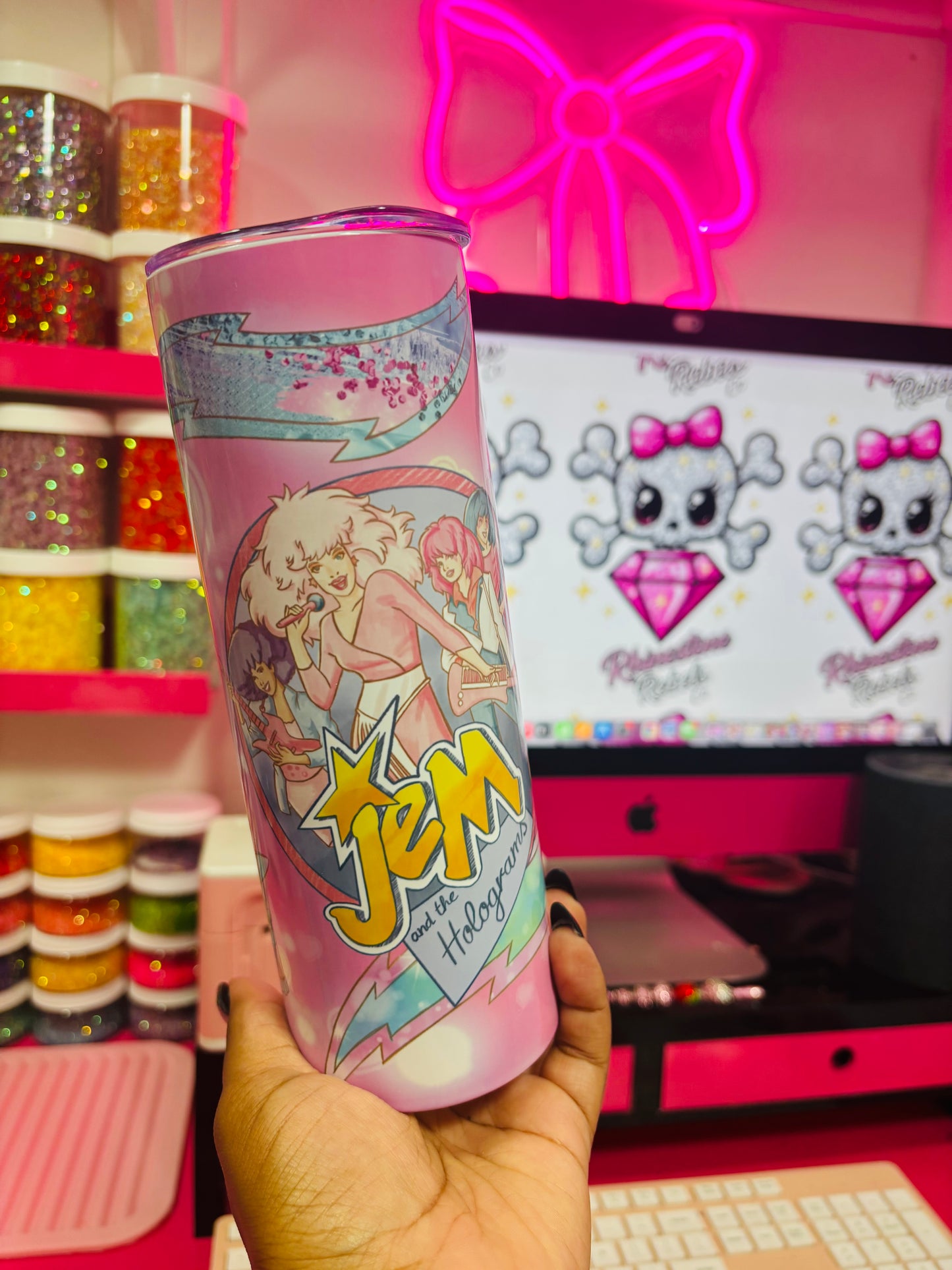 Jem and the holograms 20oz stainless steel Tumbler (PREORDER)