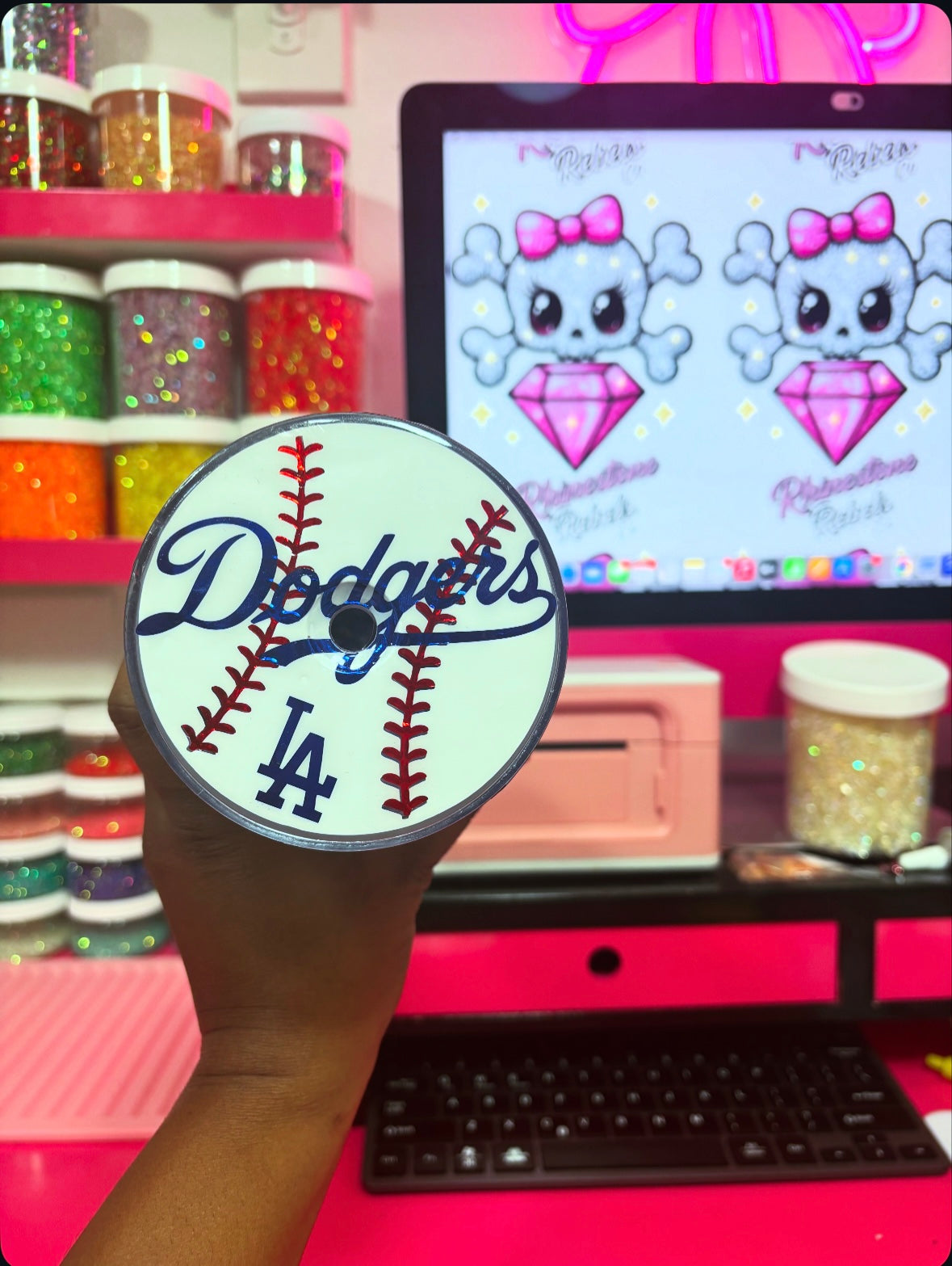 Dodgers 24oz Snowglobe Tumbler (PREORDER)