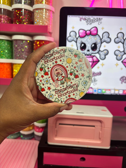 Oopsie Strawberry Shortcake Cermaic Coaster (READY TO SHIP)